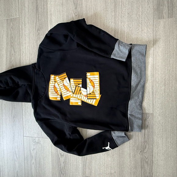 Jordan Black and Gray Men's Hoodie - Picture 3 of 10